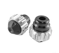 Coppe per forcella anteriore in lega CNC, colore argento, 130 g | Lega di alluminio CNC, design anti-goccia, per resistenza agli urti, finitura viola, coppia inclusa