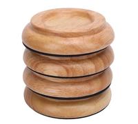 Coppe per incantatrici per pianoforte, base in legno massiccio non slip protezione per pavimento per pianoforte per pianoforte protettori da pavimento in legno per casa (Colore di legno)
