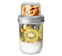 Coppe per Parfait con Coperchi | Vasetto in a Doppio Strato per Parfait | Contenitore a Doppio Strato per Noci e Frutta | per Pranzo Avena Notturna Dessert di Yogurt Preparazione Pasti Spuntino Cereal