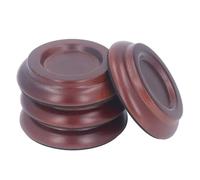 Coppe per Rotelle per Pianoforte in Legno di Faggio, Protezioni per Pavimenti in EVA, Set di 4, per Pianoforte Verticale, Letti con Ruote, Divani, Sedie, Pianoforti (BROWN