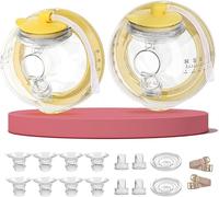 Coppe per tiralatte Medela, con apertura a mani libere, compatibili con Freestyle Flex/Pump in stile con MaxFlow/Swing Maxi Pump Parts, include flangia da 27 mm + inserti da 17/19/21/24 mm