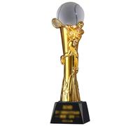 Coppe Premio Personalizzate, Statua Vincitrice della Competizione Calcistica, Trofeo in Resina Serie Creative Sports, Incisione Gratuita (Color : Gold Black, S : Tennis)