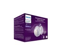 Philips Avent Hands-free Double Collection Cups, coppette di raccolta ultraleggere e trasparenti per tiralatte elettrico, 4 coppe per il seno (2 da 21 mm, 2 da 24 mm), 2 inserti da 19 mm, SCF439/01
