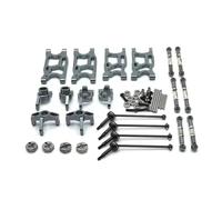 Coppe Sterzo RC Per LC 1/14 Per WLtoys 144001 124016-17-18-19 1/12 9 Pezzi Tirante Sterzo Tazza Per Forcellone Set RC Auto Per Parti Da Per Corsa Sostituzione Uso(Gray)