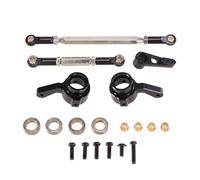 Coppe Sterzo RC Per MN Per MN168 New99S Per MN82 Per MN78 D90 D91 D96 Per MN99S Kit Braccio Servo Sterzo In Metallo 1/12 Kit Tazza Sterzo Ricambi Per Auto Telecomandate(Black)