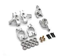 Coppe Sterzo RC Per Rlaarlo AM-X12 AM-D12 14015 14005E Metallo C Per Sedile Tazza Sterzo Ruota Posteriore Set Da 3 Pezzi Ricambi E Accessori Per Auto RC Sostituzione Uso(Silver)