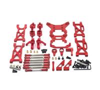 Coppe Sterzo RC Per WLtoys 104001 104002 1/10 Tirante In Metallo Tazza Di Sterzo Per Staffa Ammortizzatore Braccio Oscillante Set Da 11 Pezzi Accessori Per Auto RC Ricambio Uso(Red)