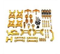 Coppe Sterzo RC Per WLtoys 104072 1/10 Metallo Per Braccio Oscillante Tirante Sterzo Tazza Ammortizzatore Kit 13 Pezzi RC Auto Ricambi E Accessori Aggiornamento Sostituzione(Yellow)