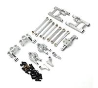 Coppe Sterzo RC Per WLtoys 124006 12423 12427 12428 1/12 Kit Tazza Sterzo In Metallo RC Auto Veicolo Cingolato Parti E Accessori Aggiornamento Sostituzione E Utilizzo(Silver)