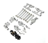 Coppe Sterzo RC Per Wltoys 124006 12423 12427 12428 12429 1/12 Kit Di Collegamento Per Sterzo A Tazza In Metallo RC Ricambi E Accessori Per Auto Sostituzione E Aggiornamento Uso(Silver)