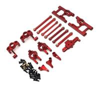 Coppe Sterzo RC Per Wltoys 124006 12423 12427 12428 12429 1/12 Kit Di Collegamento Per Sterzo A Tazza In Metallo RC Ricambi E Accessori Per Auto Sostituzione E Aggiornamento Uso(Red)