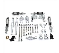 Coppe Sterzo RC Per WLtoys 12429 1/12 Ammortizzatore Idraulico Principale In Metallo Tirante Sterzo Tazza 10 Pezzi Set RC Ricambi E Accessori Per Auto Sostituzione(Silver)