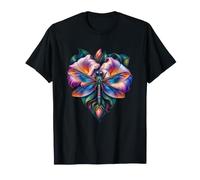 Copper Chaser Dragonfly Attraverso Amber Moonflowers Maglietta