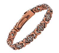 Copper Copper Bracelets For Women | Four-leaf Adjustable Sparkling Men Jewe