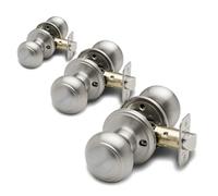 Copper Creek BK2020BC - Pomello Manopola a sfera con funzione di passaggio per porta, finitura nera