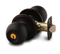 Copper Creek BK2040TB Ball Entry Door knob, Tuscan Bronze