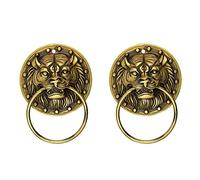 Copper Door Knocker Tiger Head Handle Hardware Accessories Knocker Dressing Table Drawer Closet Antique Upholstery Your Home or Garden (Color : A)