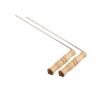 Copper Dowsing Rods Kit for Divination Tool - 2PCS Natural Wooden Handles Divining Rods