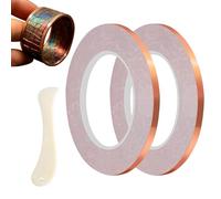 Copper Foil Tape for Stained Glass, Conductive Copper Adhesive Tape, Copper Shielding Tape for Circuits, Copper Tape with Bone Folder Tool, Electrical Repair Copper Tape for Copper Foil Tape Roll