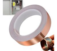 Copper Foil Tape - Single-Sided Conductive Solder Tape, Stained Glass Copper Foil Tape, Stained Glass Foil Tape for Paper Circuits, Electrical Repairs, Grounding, Arts and Crafts, Home Interior