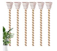 Copper Garden Stakes - 6 Piece Electroculture Copper Coil Antennas, Clockwise Winding Planting Stakes - Pure Coppers Wire, Soil Conductivity Booster, for Indoor & Outdoor Vegetables