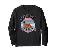 Copper Harbor Michigan Faro Light House U.P. Maglia a Manica