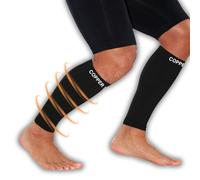 COPPER HEAL FASCE Compressione in VITELLO Rame MANICHE (1 paio) Il meglio per fare Esercizio Recupero sportivo Vitelli muscolari Coppia di vitello