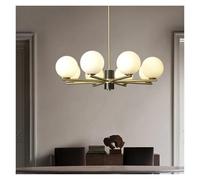 Copper Led Chandelier Modern Nordic Black Gold Lamp Glass Ball Pendant Light for Living Room Bedroom Dining Room Kitchen Study