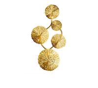 Copper Lustre Gold Lotus Leaf Wall Lamp Vintage Retro Bedside Living Room Art Decor Home Lighting Wall Sconces G4 Bulb (Color : Warm Light Size : 8 Head) (White Light 5 HEAD)