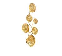 Copper Lustre Gold Lotus Leaf Wall Lamp Vintage Retro Bedside Living Room Art Decor Home Lighting Wall Sconces G4 Bulb (Color : Warm Light Size : 8 Head) (Warm Light 6 HEAD)