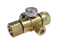 Copper Oxygen Gas Pressure Reducer 0.4-25MPa Regulator Air Flow Regulator Gauge Meter Pressure Measuring Tools
