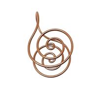 Copper Palm Ring Reiki Spiral Hand Rings Handmade Copper Energy Spiral Hand Rings with Crystal Gem for Meditation for Women & Men (1pcs)