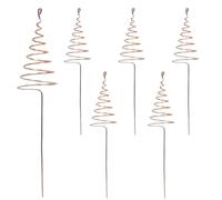 Copper Rods Garden, Copper Coil Wire Antennas Stakes, Strong Spiral Growing Support, 7.87 inches Decorative Outdoor Accessory for Flower Vegetables Yard Decor