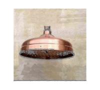 Copper Shower Head, 20cm (8 Inch) Diameter, High Pressure Fixed Shower Head with Adjustable Angle Shower Head Rain Shower Head - Gold9104937056633 f26