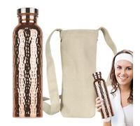 Copper Water Bottle - Leak-Proof Insulated Drinking Bottle 27oz | Portable Hydration Cup for Gym Sports Travel | Reusable Copper Flask for Camping Work Outdoor Activities | Sleek Water Container for D