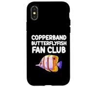 Copperband Butterflyfish Tropical Fan Club, barriera corallina con becco Custodia per iPhone X/XS