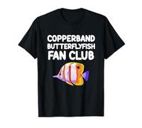 Copperband Butterflyfish Tropical Fan Club, barriera corallina con Becco Maglietta