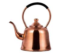 Coppers - Bollitore per acqua da 2 l, con manico, elegante teiera portatile per piano cottura a induzione, bollitore per tè in rame