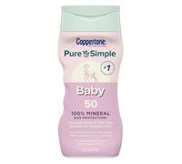 Coppertone Pure & Simple bambino SPF 50 crema solare, Lacrima libero, resistente all'acqua, 1 Pediatra consigliato di marca, Plus 100% vegetali naturali, 6 Ounce
