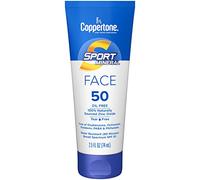 Coppertone SPORT Zinc Oxide Mineral Face Sunscreen SPF 50 - Oil Free, Travel Size 2.5 Fl Oz Tube