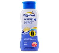 Coppertone Sunscreen Crema Solare Protettiva FPS 15, con Filtri Uva, Formula Antietà, con Melograno e Vitamina E, Resistente all'Acqua, Giallo, 200 Millilitri