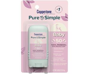 Coppertone Waterbabies - Bastone solare puro e semplice SPF 50, 13,9 g