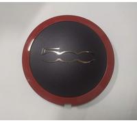 COPPETTA COPPA COPRIMOZZO BORCHIA RUOTA IN LEGA FIAT 500 2007- (BORDO ROSSO)