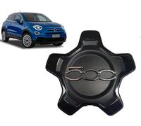 Coppetta Coprimozzo Originale per cerchio in lega per FIAT 500X dal 2014 in poi (1, Nero)