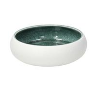 Coppetta Elipse Stoneware Bianca e Verde Acqua ø 17 cm - Tognana