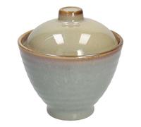 Coppetta Jap Beige con Coperchio 10x8 cm in Stoneware - Tognana