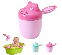 Coppetta Lavacapelli Per Neonati,Protezione Occhi & Orecchie, Design Anti-Lacrime,A Forma Di Orsetto O Ippopotamo,Giocattolo Da Bagno Per Lavare I Capelli Senza Pianti (Rosa B)