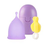 Coppetta Mestruale in Silicone Medico kit Ciclo Mestruazioni con Sterilizzatore Contenitore Morbida Soft Impermeabile Facile da Usare e Pulire Confortevole Riutilizzabile Sterilizzabile