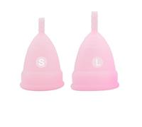 Coppetta mestruale morbida, design premium super morbido e flessibile, coppetta mestruale riutilizzabile in silicone, da indossare per 12 ore, rosa piccolo