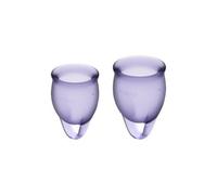 Coppetta mestruale set 2pz assorbente vaginale interno donna in silicone morbido